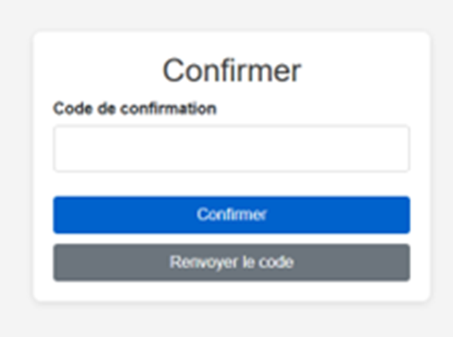 Code confirmation